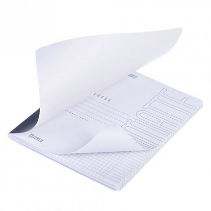 Тетрадь А5 96 л., HATBER, скоба, клетка, Soft-touch ламинация, SoloMatte "Сапфир", 092748, 96Т5лВ1