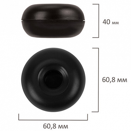 Скрепочница магнитная STAFF, прозрачный/черный корпус, 226825