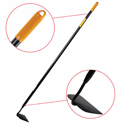 Тяпка цельнометаллическая 16х12 см, ОБЩАЯ ДЛИНА 150 см, черенок сталь, RABBITEX (РАББИТЕКС) "LONG HANDLE", 700496