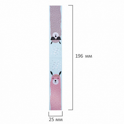 Закладки для книг с магнитом "ЛАМЫ", набор 6 шт., блестки, 25x196 мм, ЮНЛАНДИЯ, 111642