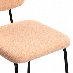 Стулья BRABIX "Ideal CF-080", КОМПЛЕКТ 4 шт., черный каркас, букле бежевый, 533255