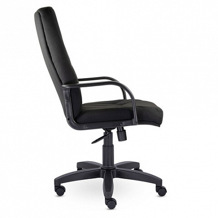 Кресло офисное "Менеджер", ткань, монолитный каркас, черное С-11, В-14