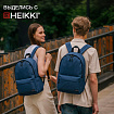 Рюкзак HEIKKI POSITIVE (ХЕЙКИ) универсальный, карман-антивор, "Dark blue", 42х28х14 см, 272552