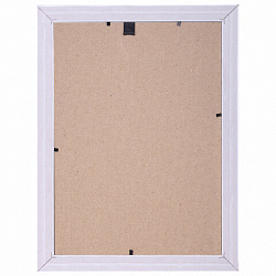 Рамка 21х30 см небьющаяся, пластик, багет 30 мм, BRAUBERG "HIT4", белая с двойной позолотой, 390992