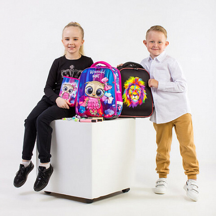 Ранец BRAUBERG FIT, 2 отделения, "Wonderful night", 3D-панель, 38х27х14 см, 270616