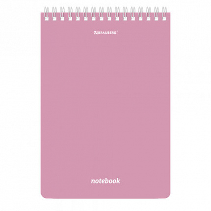 Блокнот А5 146х206мм, 80л, гребень, картон, клетка, BRAUBERG, КС МОРАНДИ, 118553