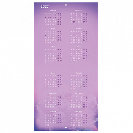Календарь настенный перекидной 2026г, BRAUBERG, 12 листов, 28,5х28,5см, Floral, 116939
