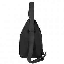 Рюкзак однолямочный HEIKKI SMOOTH (ХЕЙКИ), 2 отделения, черный, 35x20x8 см, 273918