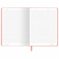 Блокнот с резинкой в клетку 96 л., А5 145х203 мм, твердая обложка с фольгой, BRAUBERG, "Pastel", 116330