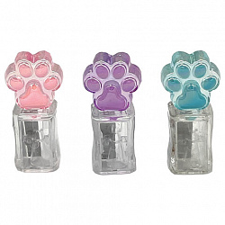 Точилка фигурная "Лапка", стеклянная серия, пластиковая, корпус ассорти, дисплей, CNT, 75067