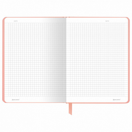 Блокнот с резинкой в клетку 96 л., А5 145х203 мм, твердая обложка с фольгой, BRAUBERG, "Pastel", 116330