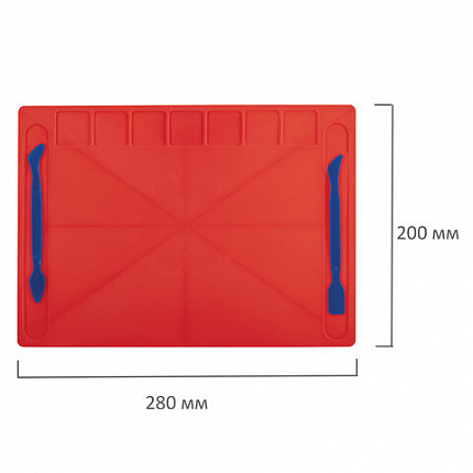 Доска для лепки А4, 280х200 мм, ПЧЕЛКА, ассорти, 2 стека, ДЛ-02