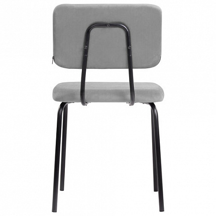 Стулья BRABIX "Dream CF-090", КОМПЛЕКТ 4 шт., черный каркас, ткань серая, 533252
