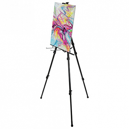 Мольберт-тренога металлический переносной, телескопический, 140х201х103 см, чехол, BRAUBERG ART, 192267