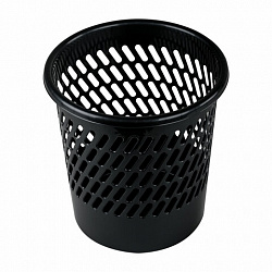 Корзина для бумаг STAFF "Basic" сетчатая, 10 л, черная, 237917