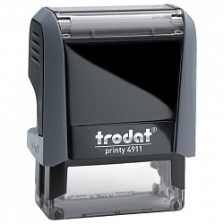 Оснастка для штампа, оттиск 38х14 мм, синий, TRODAT 4911 P4, корпус черный, подушка, 52869