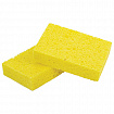 Губки для посуды 95х65х20 мм, ЦЕЛЛЮЛОЗНЫЕ, КОМПЛЕКТ 2 штуки, желтые, LAIMA, 700255