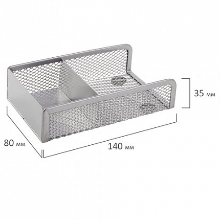 Настольный набор из металла BRAUBERG "Germanium", 4 предмета, серебристый, 231965