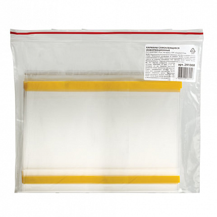 Карманы информационные самоклеящиеся PS-T, А6, горизонтальные, КОМПЛЕКТ 10 шт., ПЭТ, толщина 0,3 мм, 171881