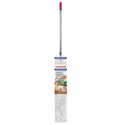 Швабра-рамка 80 см, телескопический черенок из нержавеющей стали 125 см, МОП хлопок, LAIMA, 603604