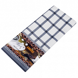 Салфетка из МИКРОФИБРЫ универсальная, 40х60 см, фиолетовая клетка, орнамент, 240 г/м2, BOOMHOUSE (БУМХАУС), 700882