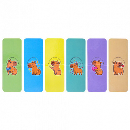 Закладки для книг МАГНИТНЫЕ, "ЯРКИЙ МИКС", набор 30 штук, 35x25 мм, FUNSTER, 116657