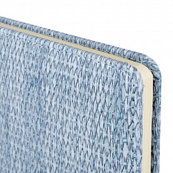 Еженедельник датированный 2026 МАЛЫЙ ФОРМАТ 95х155 мм, А6, BRAUBERG "Augustus", под кожу, голубой, 117185