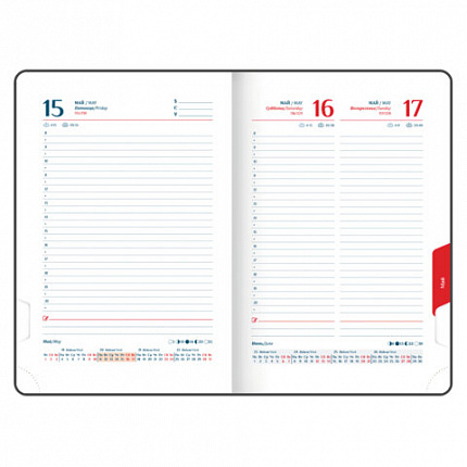 Ежедневник датированный 2026 А5 148х218 мм, GALANT "Ritter", под кожу, черный, 117491