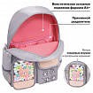 Рюкзак BRAUBERG PASTEL с термонашивками в комплекте, "Sweet paws", серый, 40х29х14 см, 272064