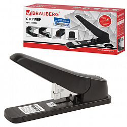 Степлер МОЩНЫЙ №24/6-23/13 BRAUBERG "Heavy duty MX", до 80 листов, черный, 222563
