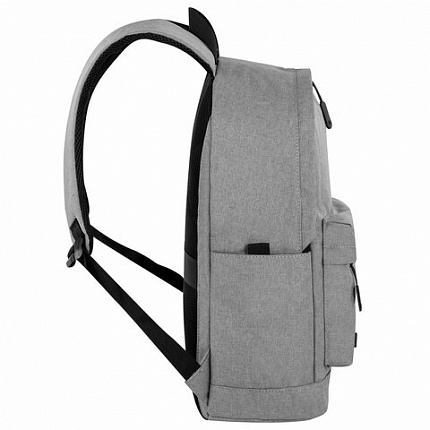 Рюкзак HEIKKI ACTIVE (ХЕЙКИ) универсальный, отделение для ноутбука, USB-порт, серый, 44х31х14 см, 272561