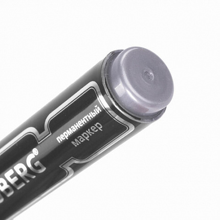 Маркер перманентный BRAUBERG "Neo", ЧЕРНЫЙ, круглый наконечник 5 мм, с клипом, 150480