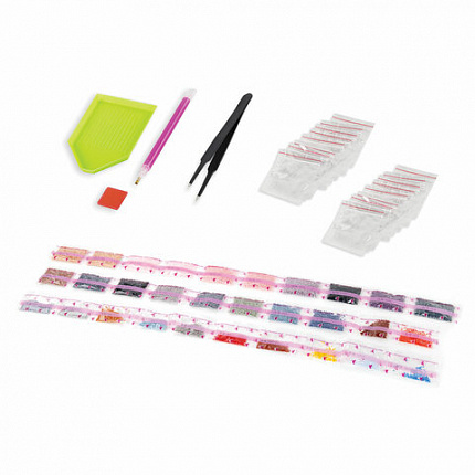 Картина стразами (алмазная мозаика) 40х50 см, ОСТРОВ СОКРОВИЩ "Прогулка под зонтом", без подрамника, 662420