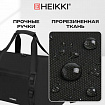 Сумка спортивная HEIKKI WORKOUT (ХЕЙКИ), карман на молнии, черная, 28x51x25 см, 273916