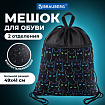 Мешок для обуви BRAUBERG БОЛЬШОЙ, с ручкой, карман на молнии, сетка, 49х41 см, "Cats", 271059