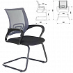 Кресло для приемных и переговорных BRABIX "Fly CF-100", серое/черное, 532089