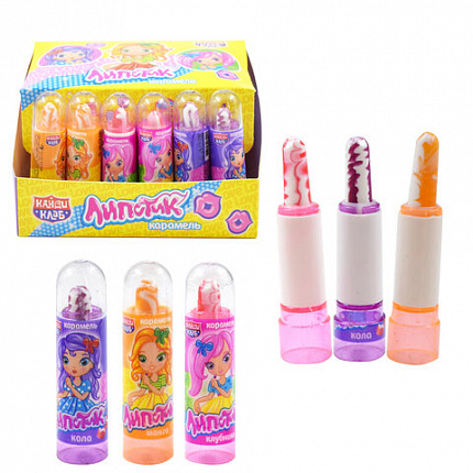 Карамель "Липстик" ассорти, 4 г, КАНДИ КЛАБ, CAR103