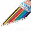 Карандаши цветные "АССОРТИ 8 ДИЗАЙНОВ 3-10 лет", 12 цветов, трехгранные, BRAUBERG, 182055