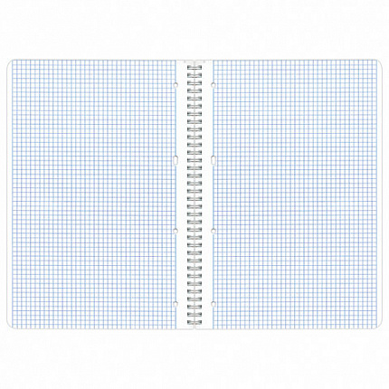 Тетрадь А4, 96 л., BRAUBERG, гребень, клетка, матовая ламинация, "Marble", 404063