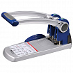 Дырокол металлический СУПЕРМОЩНЫЙ KW-trio, до 300 л., серебристый с синими вставками, 9550, -9550