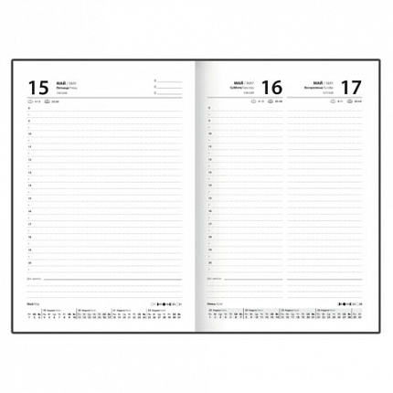 Ежедневник датированный 2026 145х215 мм, А5, STAFF, обложка бумвинил, зелёный, 117308