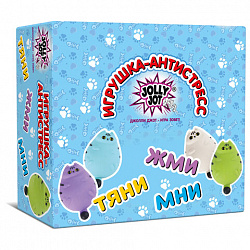 Игрушка-антистресс "КОТЕЙКА", 10 см, ассорти, 4 цвета, дисплей, JOLLY JOT (ДЖОЛЛИ ДЖОТ), 665791