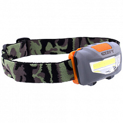 Фонарь налобный СТАРТ 3Вт COB, 3 режима, влагозащита, 3хААА (не в комплекте), LOE 203-C1, 12281