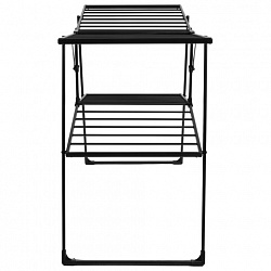 Сушилка напольная для белья раскладная, 4 зоны, 2 уровня, 22 метра, LAIMA HOME QUATRO BLACK, 700475