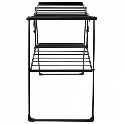 Сушилка напольная для белья раскладная, 4 зоны, 2 уровня, 22 метра, LAIMA HOME QUATRO BLACK, 700475