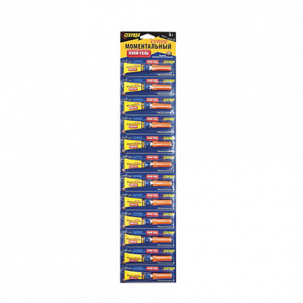 Клей-гель моментальный СЕКУНДА, 3 г, отрывная мультикарта, 403-176