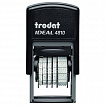Датер-мини месяц ЦИФРАМИ ДЛЯ БАНКА, оттиск 20*3,8мм син,TRODAT IDEAL 4810P2,корп черн, 218614