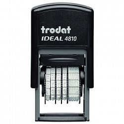 Датер-мини месяц ЦИФРАМИ ДЛЯ БАНКА, оттиск 20*3,8мм син,TRODAT IDEAL 4810P2,корп черн, 218614