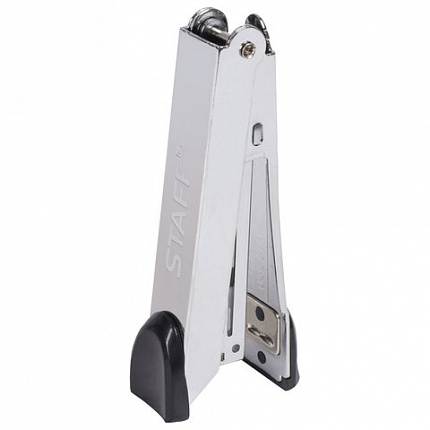 Степлер №10 металлический STAFF "Manager", до 18 листов, с антистеплером, черный, 226844