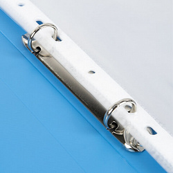 Папка для портфолио школьника/дошкольника, А4, 2 кольца, 10 файлов, пластик синий, ЮНЛАНДИЯ, 115236